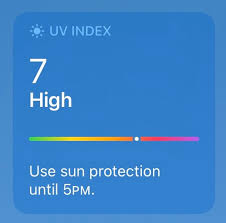 High UV index